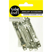 Hair Clips Silver 80mm 4 Pack- main image