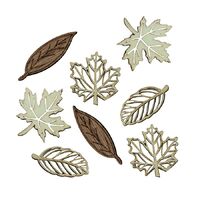 Wooden MDF Leaves Assorted Styles Natural 8pk- main image