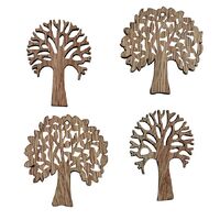 WOODEN MDF TREES NATURAL 4PC- main image