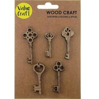 Wooden Keys Natural 5pcs- main image