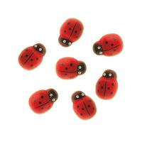 MDF Lady Birds Self-Adhesive Red-Black 25pk- main image