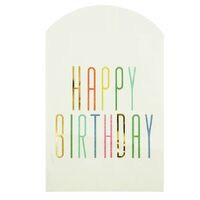 Happy Birthday Print Paper Bags 19x12cm 6pk- main image