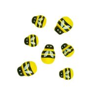 Assorted Wooden Bees 15-19mm 20pk- main image