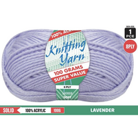 Knitting Yarn 100% Acrylic 8ply 100g Lavender- main image