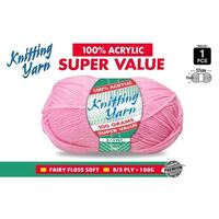 Knitting Yarn 100% Acrylic 8ply 100g Fairy Floss- main image
