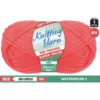 Knitting Yarn 100% Acrylic 8ply 100g Watermelon- main image