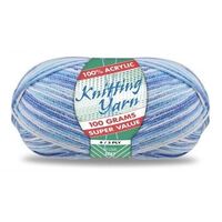 Knitting Yarn 100% Acrylic 8ply 100g Multi Colour Sky Clouds- main image