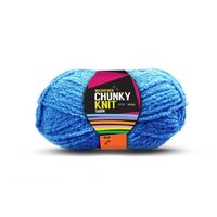 Chunky Knitting Wool/Yarn 100G - Blue Colour - 3 Ply Microfiber 100% Polyester- main image