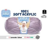 Knitting Baby Yarn 100% Soft Acrylic Crochet Ball Wool 100g 3Ply Lavender- main image