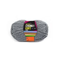 Chunky Knitting Wool/Yarn 100G - Grey - 3 Ply Microfiber 100% Polyester- main image
