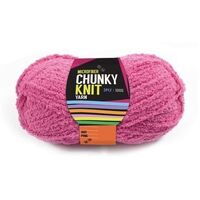 Chunky Knitting Wool/Yarn 100G - Hot Pink - 3 Ply Microfiber 100% Polyester- main image
