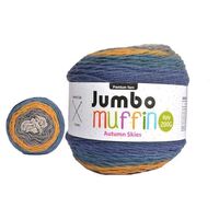 Jumbo Muffin Premium Knitting Yarn 8ply 200G Autumn Skies- main image