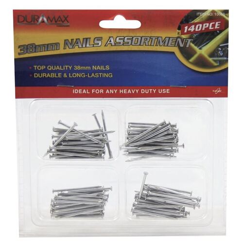 Flat Head Nails Value Pack 140pc 38mm