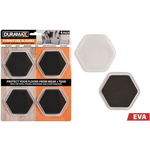 Portable 4pc Furniture Movers Sliders Pads For Carpet Hardwood Floors Tiles