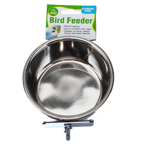 Bird Feeder Stainless Steel 12.5cm 580ml