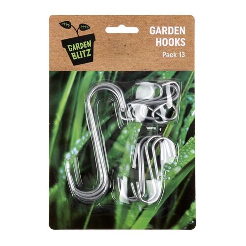 Garden S Shape 13 Hooks - 3 Assorted Sizes