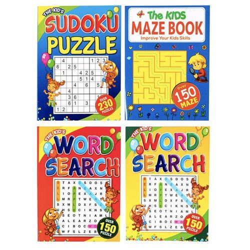 4 x Kids Smart Fun Activity Books Variety Pack
