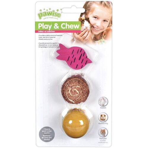 Pawise 3pc Wood N Pretty Toys Pastel