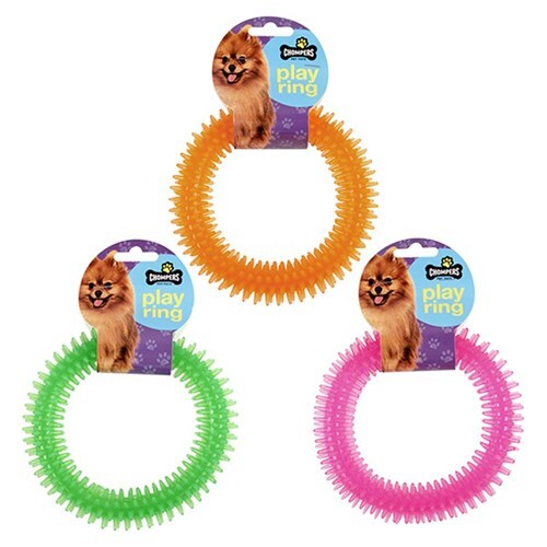 3 x Chompers TPR Play Ring Dog Toy 15cm