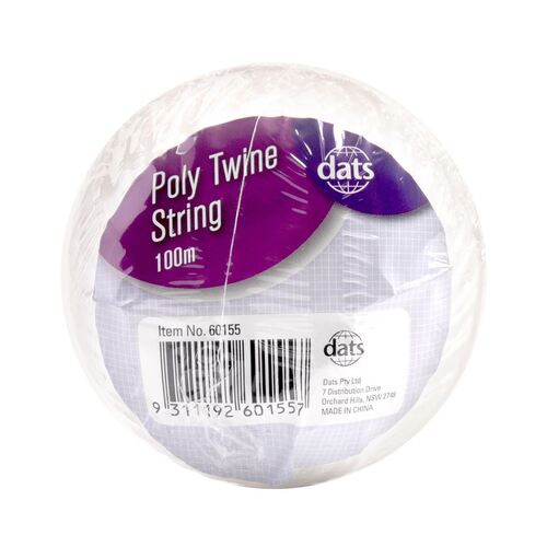2 x Dats Poly Twine String 100M - White
