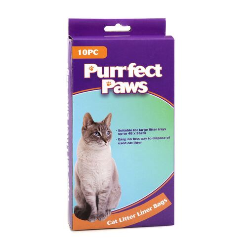 2 x Purrfect Paws Cat Litter Tray Liners Large 10 Pack