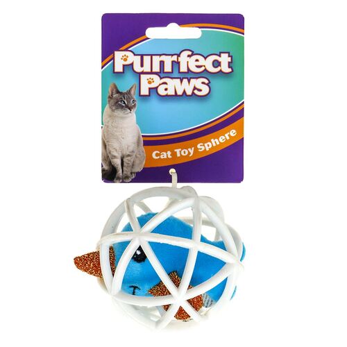 2 x Purrfect Paws Cat Toy Sphere
