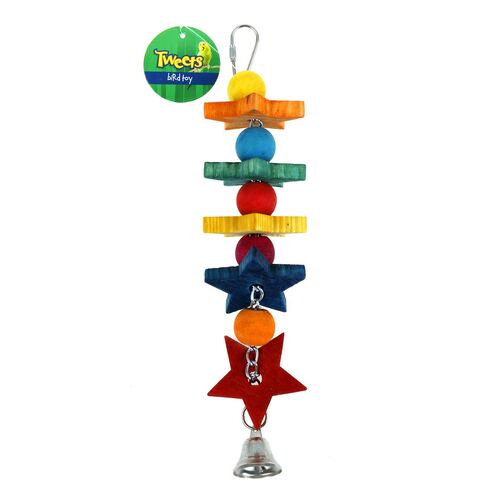 Tweets Bird Toy Hanging Wooden Shapes 20cm