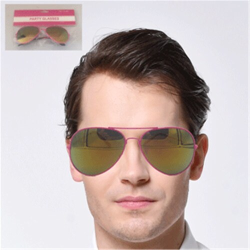 Aviator Party Glasses Pink