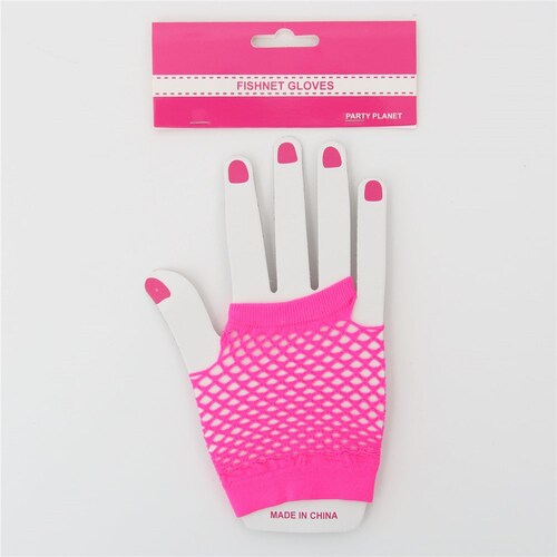 Fishnet Gloves Pink