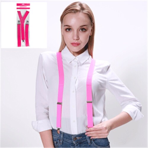 Plain Suspenders - Pink