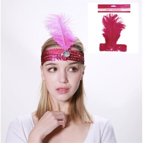 Flapper Headband Pink