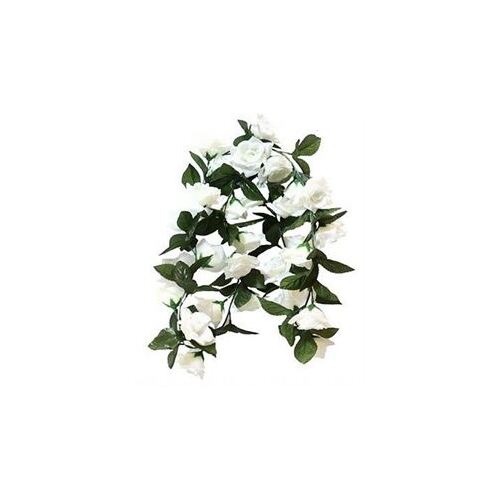 White Rose Garland 29 Floral Heads 1.6m