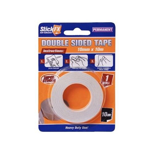 Double Sided Clear Tape 10mm x 10M Permanent