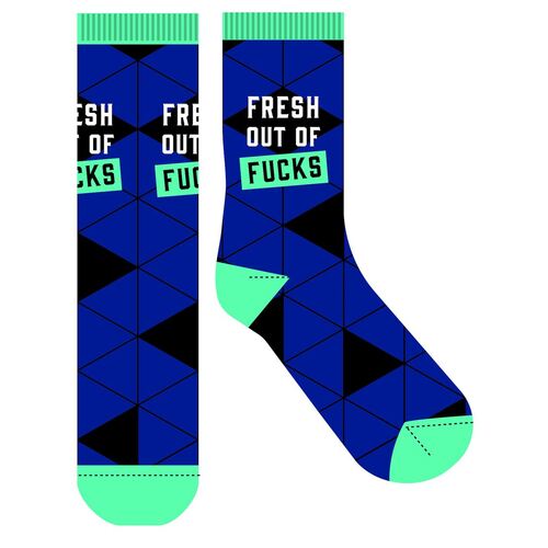 Frankly Funny Novelty Socks - Fresh Out Of Fucks