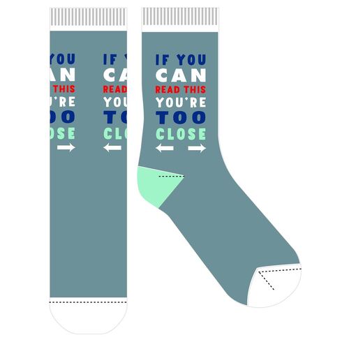 Frankly Funny Novelty Socks - If You Can Read This You Are Too Close