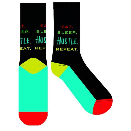 Frankly Funny Novelty Socks - Eat Sleep Hustle Repeat