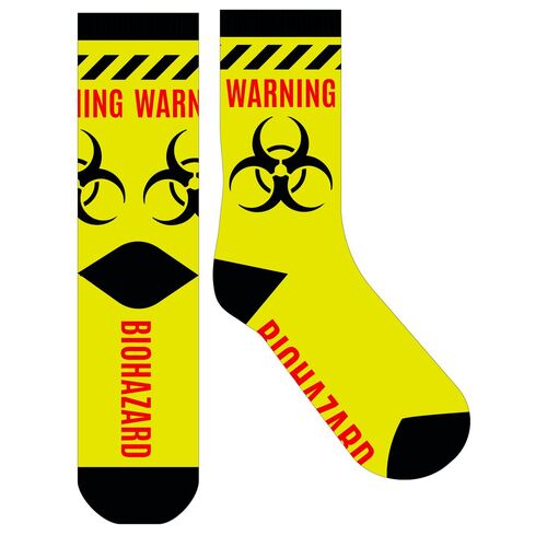 Frankly Funny Novelty Socks - Warning Biohazard