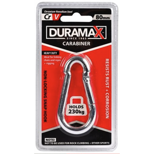 1pce CarabinerHook-8x80mm-Holds 500lbs