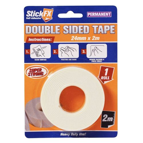 Double Sided Foam Tape 24mm x 2M Permanent