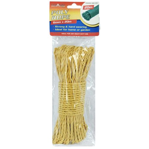 Strong Poly Braided Rope 6mm x 20M