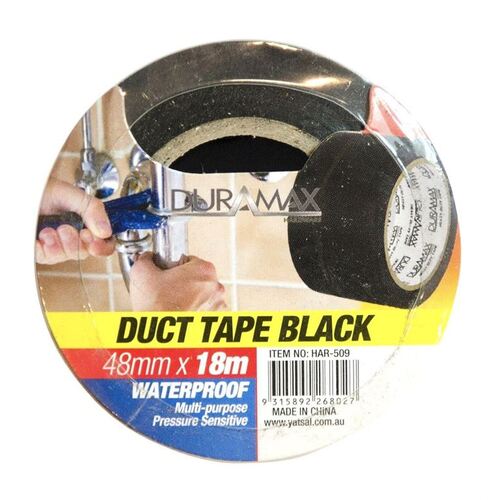 Duct Tape Gaffa Gaffer Self Adhesive Repair Cloth Black WaterProof 48mm x 18m