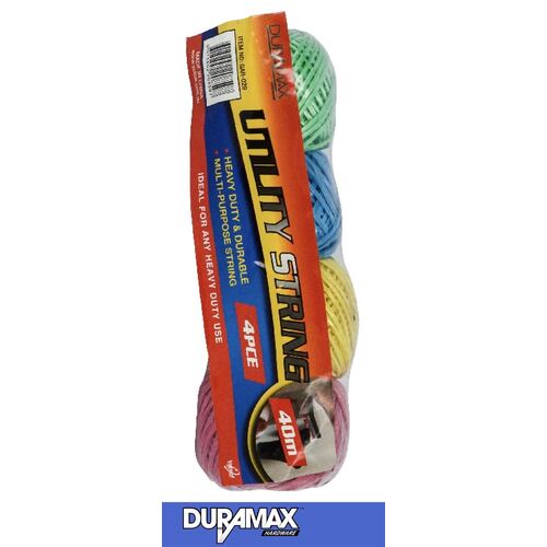 4pc Utility String 40M Per Roll Assorted Colours