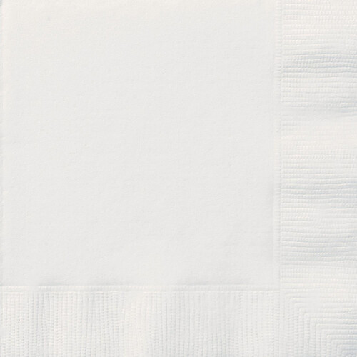 Bright White 100 Luncheon Napkins 2ply 33cm x 33cm