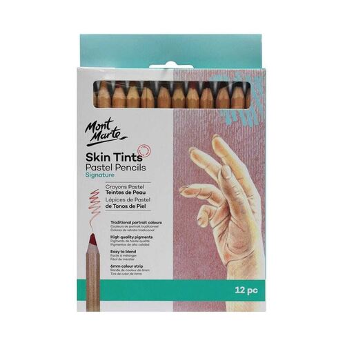 Mont Marte Pastel Pencils - Skin Tints 12pc