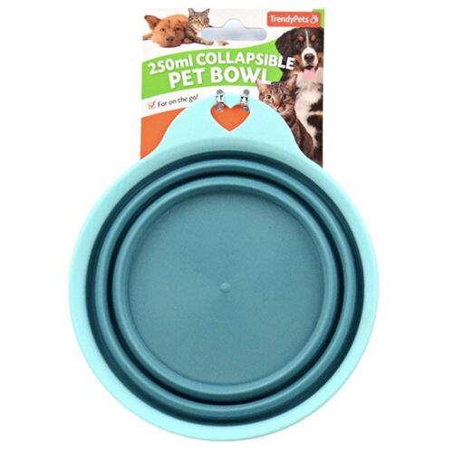 Collapsible Pet Bowl Travel Bowl Portable Feeder Outdoor Water Food Dish 250ml - Randomly Selected