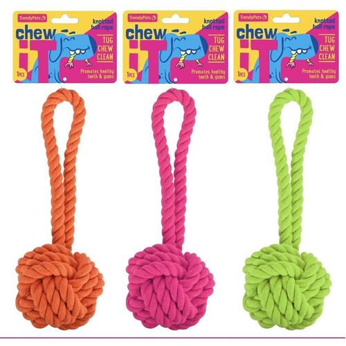 Chew-It Knotted Ball Rope Tug Chew Clean