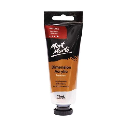 Mont Marte Dimension Acrylic Paint 75ml Tube - Red Ochre