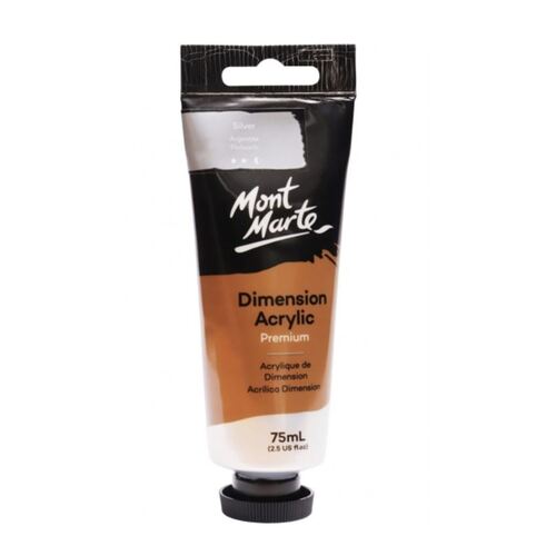 Mont Marte Dimension Acrylic Paint 75ml Tube - Silver