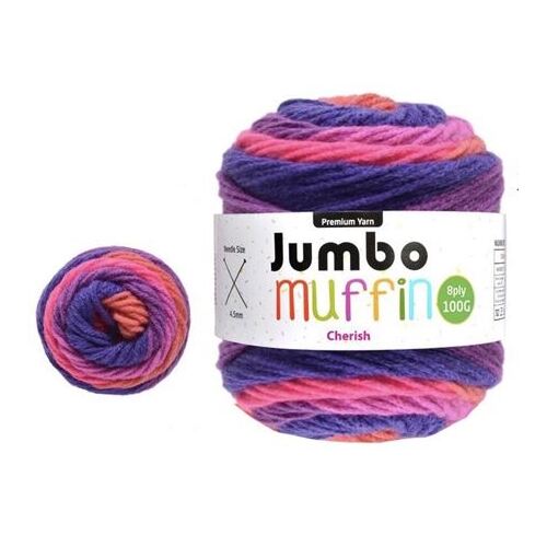 Jumbo Muffin Premium Knitting Yarn 8ply 200G Cherish