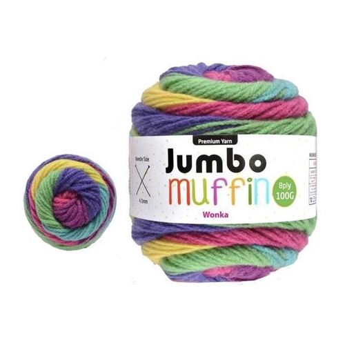 Jumbo Muffin Premium Knitting Yarn 8ply 200G Wonka